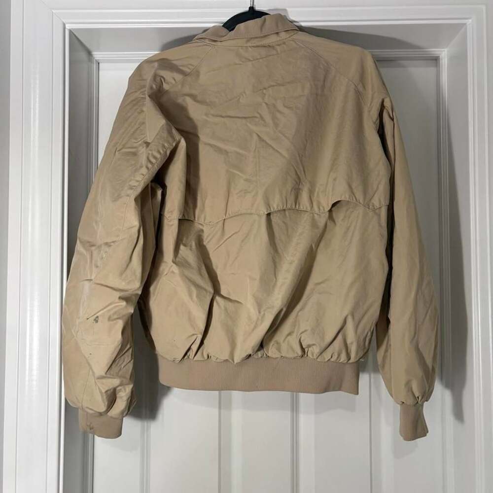 Four Climes Bomber Jacket Size 112cm/44" Tan Plaid Lined Made in England
